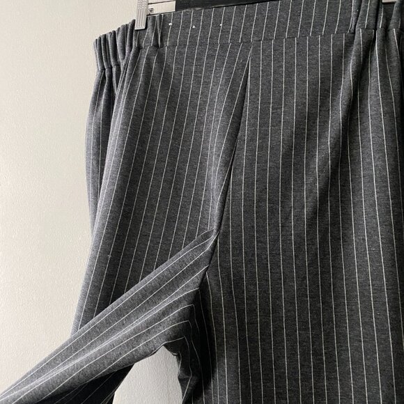 Michel Studio Collection Grey White Pinstripe Pants - Picture 10 of 12